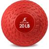 image:imageProsourceFit Slam Medicine Balls 5 10 15 20 25 30 50lbs Smooth and Tread Textured Grip Dead Weight Balls for Strength and Conditioning Exercises Cardio and Core WorkoutsRed