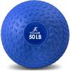 image:imageProsourceFit Slam Medicine Balls 5 10 15 20 25 30 50lbs Smooth and Tread Textured Grip Dead Weight Balls for Strength and Conditioning Exercises Cardio and Core WorkoutsBlue