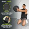 image:imageProsourceFit Slam Medicine Balls 5 10 15 20 25 30 50lbs Smooth and Tread Textured Grip Dead Weight Balls for Strength and Conditioning Exercises Cardio and Core WorkoutsTread  Black