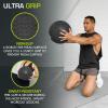 image:imageProsourceFit Slam Medicine Balls 5 10 15 20 25 30 50lbs Smooth and Tread Textured Grip Dead Weight Balls for Strength and Conditioning Exercises Cardio and Core WorkoutsTread  Black