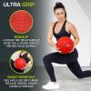 image:imageProsourceFit Slam Medicine Balls 5 10 15 20 25 30 50lbs Smooth and Tread Textured Grip Dead Weight Balls for Strength and Conditioning Exercises Cardio and Core WorkoutsRed