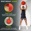 image:imageProsourceFit Slam Medicine Balls 5 10 15 20 25 30 50lbs Smooth and Tread Textured Grip Dead Weight Balls for Strength and Conditioning Exercises Cardio and Core WorkoutsRed