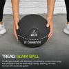 image:imageProsourceFit Slam Medicine Balls 5 10 15 20 25 30 50lbs Smooth and Tread Textured Grip Dead Weight Balls for Strength and Conditioning Exercises Cardio and Core WorkoutsTread  Black