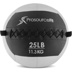 image:imageProSource Soft Medicine Balls for CrossFit Wall Ball and Full Body Dynamic Exercises ColorCoded Weights 6 8 10 14 20 25 lbGray 25 LB
