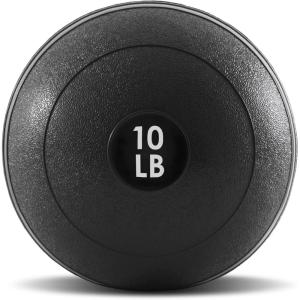 image:imageProsourceFit Slam Medicine Balls 5 10 15 20 25 30 50lbs Smooth and Tread Textured Grip Dead Weight Balls for Strength and Conditioning Exercises Cardio and Core WorkoutsClassic  Black