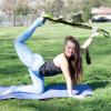 image:imageProsourceFIt MultiLoop Stretching Strap 8 Ft for Yoga Pilates Physical Therapy Sports Dance amp Gymnastics to Improve Posture Increase Flexibility and Mobility 3 dualtoned colors availableGreen