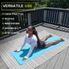 image:imageProsourceFit Classic Yoga Mat 18 3mm Thick Extra Long 72Inch Lightweight Fitness Mat with NonSlip Grip for Yoga Pilates ExerciseAqua