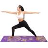image:imageProsourceFit Feather Yoga Mat 316 5mm Thick Workout Surface with Exclusive Printed Designs for Stylish Comfort Stability and Balance NonSlip Option for Yoga and PilatesFloret  Purple