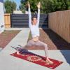 image:imageProsourceFit Feather Yoga Mat 316 5mm Thick Workout Surface with Exclusive Printed Designs for Stylish Comfort Stability and Balance NonSlip Option for Yoga and PilatesTao  Red