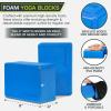 image:imageProsourceFit Foam Yoga Blocks High Density EVA Yoga Bricks 4x 6 x 9 Set of 2Blue