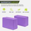 image:imageProsourceFit Foam Yoga Blocks High Density EVA Yoga Bricks 4x 6 x 9 Set of 2Purple