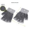 image:imageProsourceFit Grippy Yoga Gloves Yoga Hand Grips with Firm Fingerless Design One Size Fits All Yoga Gloves with Grips for Women and MenGrey