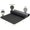 image:imageProsourceFit Natura TPE Yoga Mat 14 6mm Thick 72 Long Reversible with HighDensity Cushion amp Nonslip Texture Ecoconscious amp HygienicBlackGrey