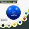image:imageProsourceFit Weighted Toning Exercise Balls for Pilates Yoga Strength Training and Physical Therapy 2 lb to 8 lb Color CodedBlue 4lb