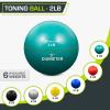 image:imageProsourceFit Weighted Toning Exercise Balls for Pilates Yoga Strength Training and Physical Therapy 2 lb to 8 lb Color CodedGreen 2lb