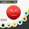 image:imageProsourceFit Weighted Toning Exercise Balls for Pilates Yoga Strength Training and Physical Therapy 2 lb to 8 lb Color CodedRed 3lb