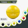 image:imageProsourceFit Weighted Toning Exercise Balls for Pilates Yoga Strength Training and Physical Therapy 2 lb to 8 lb Color CodedYellow 5lb