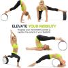 image:imageProsourceFit Yoga Wheel Prop 12 for Improving Yoga Poses Backbends Flexibility Balance Stretching RelaxationBlackWhite