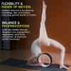 image:imageProsourceFit Yoga Wheel Prop 12 for Improving Yoga Poses Backbends Flexibility Balance Stretching RelaxationBlackWhite