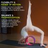 image:imageProsourceFit Yoga Wheel Prop 12 for Improving Yoga Poses Backbends Flexibility Balance Stretching RelaxationPurplePink