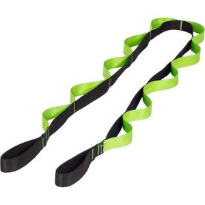 image:imageProsourceFIt MultiLoop Stretching Strap 8 Ft for Yoga Pilates Physical Therapy Sports Dance amp Gymnastics to Improve Posture Increase Flexibility and Mobility 3 dualtoned colors availableGreen