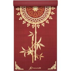 image:imageProsourceFit Feather Yoga Mat 316 5mm Thick Workout Surface with Exclusive Printed Designs for Stylish Comfort Stability and Balance NonSlip Option for Yoga and PilatesTao  Red