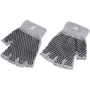 image:imageProsourceFit Grippy Yoga Gloves Yoga Hand Grips with Firm Fingerless Design One Size Fits All Yoga Gloves with Grips for Women and MenGrey