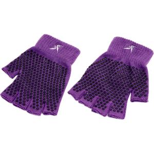 image:imageProsourceFit Grippy Yoga Gloves Yoga Hand Grips with Firm Fingerless Design One Size Fits All Yoga Gloves with Grips for Women and MenPurple