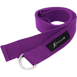 image:imageProsourceFit Metal DRing Yoga Strap 8 Durable Cotton for Stretching and FlexibilityPurple