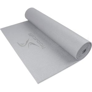 image:imageProsourceFit Original Yoga Exercise Mat  6mm Thick for Comfort and Stability with Carrying Straps Non Slip Multiple ColorsGrey