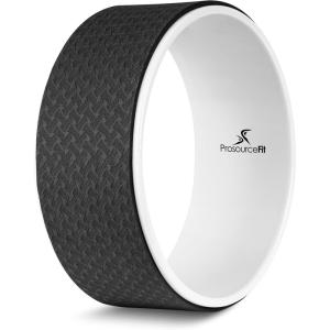 image:imageProsourceFit Yoga Wheel Prop 12 for Improving Yoga Poses Backbends Flexibility Balance Stretching RelaxationBlackWhite