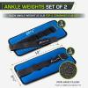 image:imageProsourceFit AnkleWrist and ArmLeg Weights Set of 2 Adjustable Strap 1 lb5 lb Adjustable Weight 15 lb 10 lb 7 lb for Men and WomenBlue