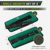 image:imageProsourceFit AnkleWrist and ArmLeg Weights Set of 2 Adjustable Strap 1 lb5 lb Adjustable Weight 15 lb 10 lb 7 lb for Men and WomenGreen