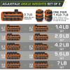 image:imageProsourceFit AnkleWrist and ArmLeg Weights Set of 2 Adjustable Strap 1 lb5 lb Adjustable Weight 15 lb 10 lb 7 lb for Men and WomenOrange Adj Weight