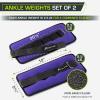image:imageProsourceFit AnkleWrist and ArmLeg Weights Set of 2 Adjustable Strap 1 lb5 lb Adjustable Weight 15 lb 10 lb 7 lb for Men and WomenPurple