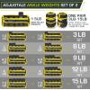 image:imageProsourceFit AnkleWrist and ArmLeg Weights Set of 2 Adjustable Strap 1 lb5 lb Adjustable Weight 15 lb 10 lb 7 lb for Men and WomenYellow Adj Weight