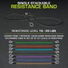 image:imageProsourceFit Single Stackable Resistance Bands with Door Anchor and Exercise Guide 812 LB Heavy Duty Fitness Tube for FullBody Exercises and Home WorkoutsBlack 16 LB to 20 LB Resistance Level