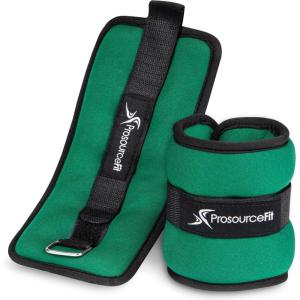 image:imageProsourceFit AnkleWrist and ArmLeg Weights Set of 2 Adjustable Strap 1 lb5 lb Adjustable Weight 15 lb 10 lb 7 lb for Men and WomenGreen