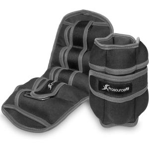 image:imageProsourceFit AnkleWrist and ArmLeg Weights Set of 2 Adjustable Strap 1 lb5 lb Adjustable Weight 15 lb 10 lb 7 lb for Men and WomenGrey Adj Weight