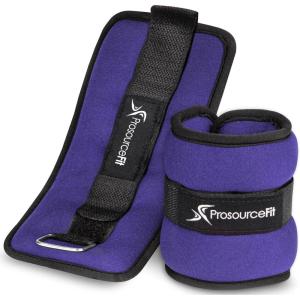 image:imageProsourceFit AnkleWrist and ArmLeg Weights Set of 2 Adjustable Strap 1 lb5 lb Adjustable Weight 15 lb 10 lb 7 lb for Men and WomenPurple