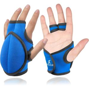 image:imageProsourceFit Weighted Gloves Pair of Heavy Duty 2 lb Neoprene for Sculpting and AerobicsBlue