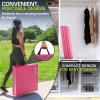 image:imageProSource TriFold Folding Thick Exercise Mat 6x2 with Carrying Handles for MMA Gymnastics Stretching Core WorkoutsPink