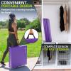image:imageProSource TriFold Folding Thick Exercise Mat 6x2 with Carrying Handles for MMA Gymnastics Stretching Core WorkoutsPurple