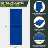 image:imageProsourceFit BiFold Folding Thick Exercise Mat 6x2 with Carrying Handles for MMA Gymnastics Core WorkoutsBlue