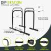 image:imageProsourceFit Dip Stand Station Heavy Duty Ultimate Body Press Bar with Safety Connector for Tricep DipsBlack