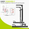 image:imageProsourceFit Dip Stand Station Heavy Duty Ultimate Body Press Bar with Safety Connector for Tricep DipsBlack