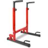 image:imageProsourceFit Dip Stand Station Heavy Duty Ultimate Body Press Bar with Safety Connector for Tricep DipsRed