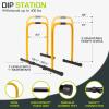 image:imageProsourceFit Dip Stand Station Heavy Duty Ultimate Body Press Bar with Safety Connector for Tricep DipsYellow