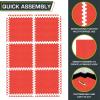 image:imageProsourceFit Exercise Puzzle Mat 1inch Checkered EVA Foam Floor Tiles wNonSlip Texture Interlocking Design for Adjustable Gym Surfaces Shock Absorbing Grey 24 SQ FT  6 TilesRed