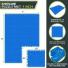 image:imageProsourceFit Exercise Puzzle Mat 1inch Checkered EVA Foam Floor Tiles wNonSlip Texture Interlocking Design for Adjustable Gym Surfaces Shock Absorbing Grey 24 SQ FT  6 TilesBlue